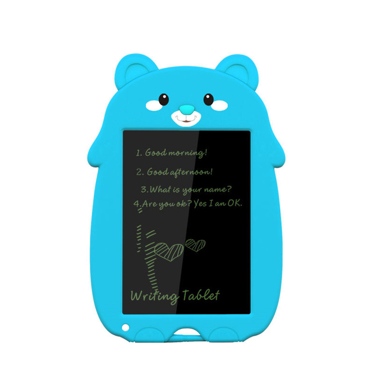 8.5inch LCD Writing Tablet Color Drawing Board Cartoon Blue Bear Kid Toy Drawing Board Birthday Gift
